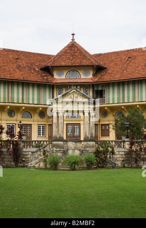 Le arti e mestieri e architettura di stile del restaurato Alan Loke Mansion costruita nel 1924, Gurney Drive, Penang, Malaysia Foto Stock