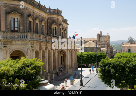 La cattedrale di San Nicola, Noto,Sicilia, Italia Foto Stock