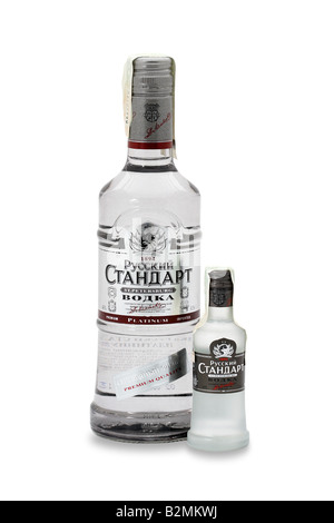 La vodka ruskii standart russo russky standard platinum alcool unità Foto Stock