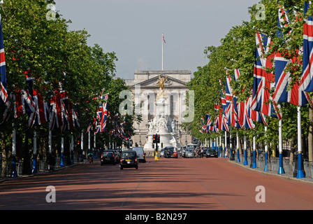 Buckingham Palace e il Mall, Londra Foto Stock