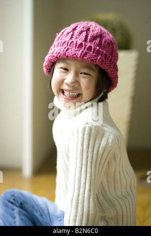Ritratto di una ragazza sorridente Foto Stock