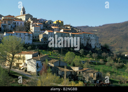 Vista Villaggio, civitanova del sannio, Italia Foto Stock