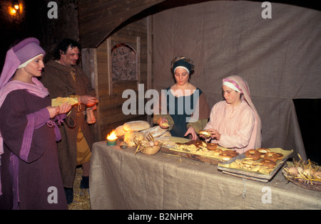 La vita medievale festa, Trevi, Italia Foto Stock