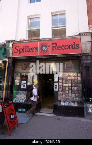 Spillers Records music shop il record più vecchio negozio nel mondo il Hayes Cardiff Foto Stock