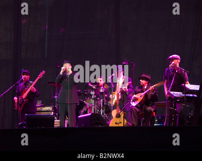 Leonard Cohen 2008 concert tour castello di Edinburgo Foto Stock