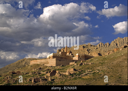 Ishak Pasa Saray, palazzo fortificato nelle montagne, vicino Dogubeyazit Foto Stock