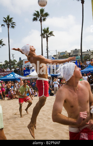 Torunament Vollyeball Manhattan Beach International Surf Festival California Stati Uniti d'America Foto Stock