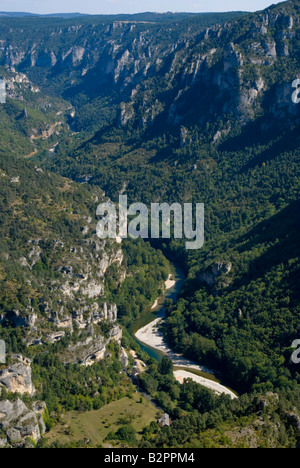 Europa francia Gorges du Tarn vista dal punto sublime Foto Stock