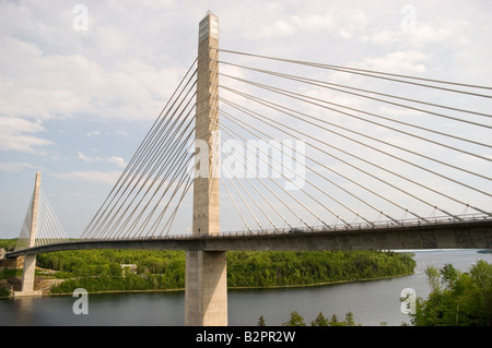 Amerika bridge Penobscot Narrows Bridge vicino a Bucksport maine USA New England Foto Stock