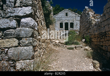 Rovine del vecchio villaggio, Bar l'am, Israele Foto Stock