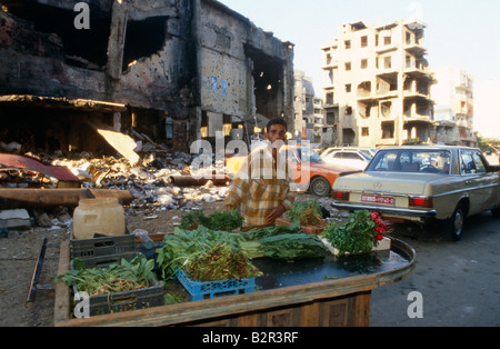 Shatila palestinesi campo profughi a Beirut, in Libano. Foto Stock
