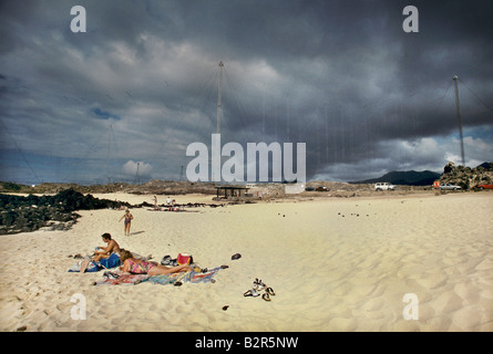 Isola di ascensione a prendere il sole in english bay 1997 Foto Stock