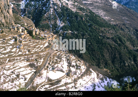 Roubion Alpes-maritimes 06 parco nazionale del Mercantour Alpi Francesi Riviera Paca Francia Europa Foto Stock