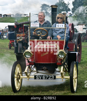 Stanley auto a vapore a Masham motore a vapore e organo equo Rally, North Yorkshire Foto Stock