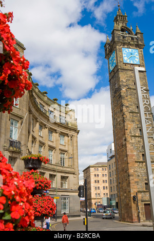 E TOLCROSS HIGH STREET nel quartiere di Merchant City Glasgow Scozia Scotland Foto Stock