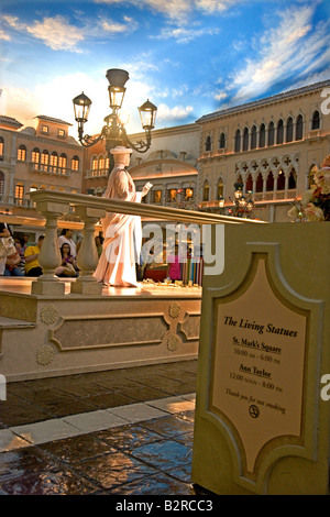 Le statue viventi, Piazza San Marco, Las Vegas, Nevada Foto Stock