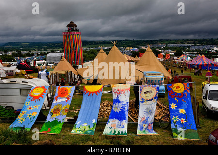 Il Parco Emily Evis s nuovo campo, Glastonbury Festival di musica, Regno Unito Foto Stock