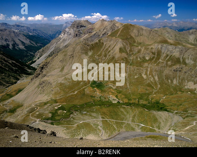 Unione pass summit cime col de la bonnette col de la bonnette restefond Alpes maritimes parco nazionale del Mercantour Alpi francesi Foto Stock