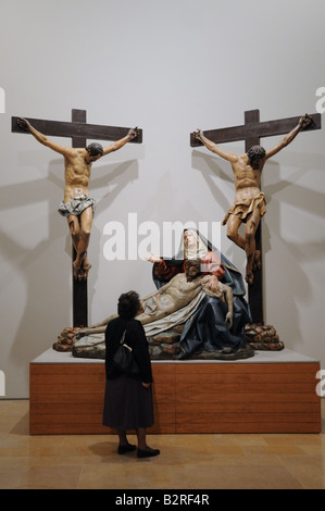 Legno policromo carving nel Museo Nacional de Escultura policromato Museo Nazionale di scultura lignea policroma Valladolid Spagna Foto Stock