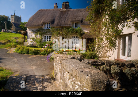 Immagine post auto cottages a Lustleigh Devon Foto Stock