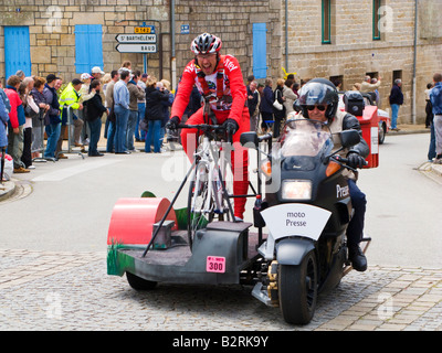 Tour de France 2008 Moto Presse pubblicità caravan Francia Europa Foto Stock