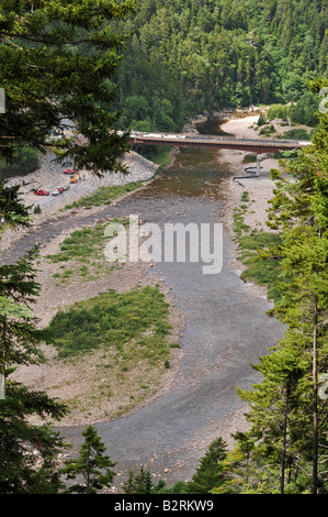 Grande Fiume di salmoni in Fundy Trail Parkway New Brunswick Canada Foto Stock