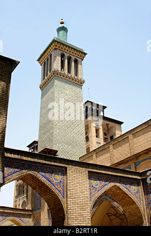 Iran Teheran- Golestan palace, vista generale della torre di guardia Foto Stock