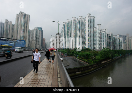 Streetscene in Shanghai Shanghai Shi Cina Asia Foto Stock