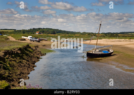 Fiume Stiffkey Morston North Norfolk Bassa Marea Foto Stock