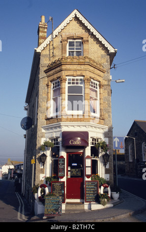 Cafe in Marazion, Cornwall, Inghilterra Foto Stock