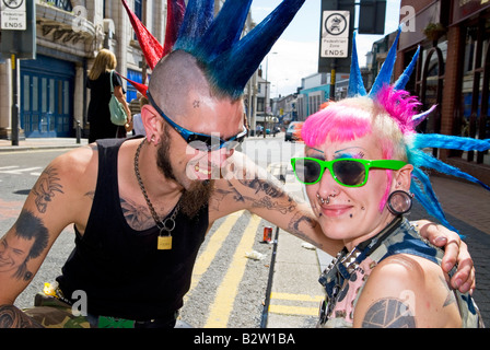 Coppia al festival Punk Foto Stock