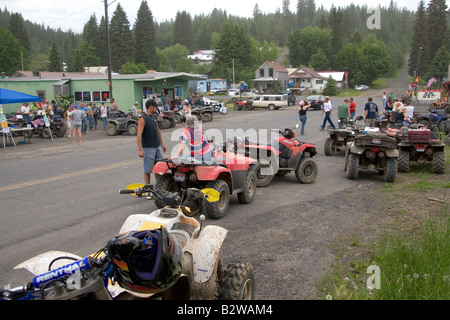 Veicolo fuoristrada al rally di Elk River Idaho Foto Stock