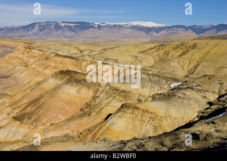 Badlands nella Bighorn Bacino del Wyoming Foto Stock