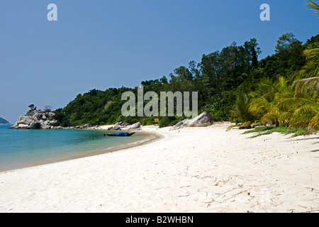 Spiaggia di sabbia bianca Cham isola storica Hoi An Vietnam Foto Stock