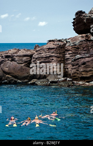 Lo snorkeling in un isola Thoi gruppo a sud dell'isola di Phu Quoc Vietnam Foto Stock