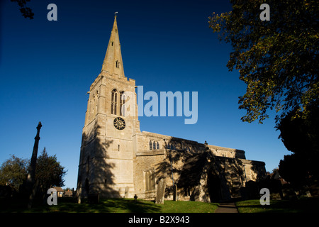 St Mary Magdalene Church, Geddington, Northamptonshire, England, Regno Unito Foto Stock