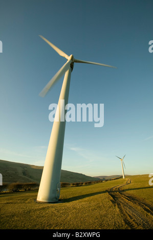 Le turbine eoliche Vestas a Harlock Hill per centrali eoliche, Ulverston, Cumbria, Regno Unito Foto Stock