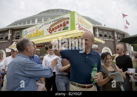 Fred Thompson e U.S. Il senatore da Iowa, il Repubblicano Chuck Grassley, alla Iowa State Fair Foto Stock