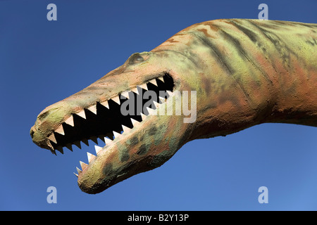 Dinosauro stradale lungo la strada in Arizona Foto Stock