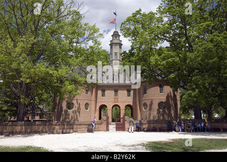 Il Campidoglio di Colonial Williamsburg, Virginia Foto Stock