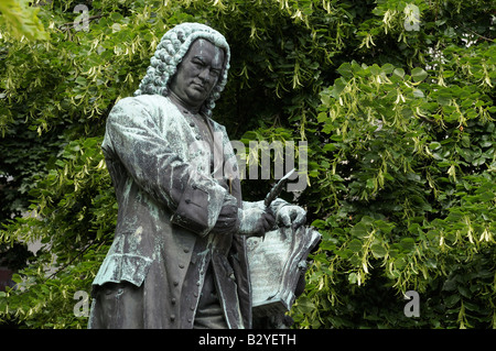 Statua del compositore tedesco Johann Sebastian Bach, Eisenach, Germania Foto Stock