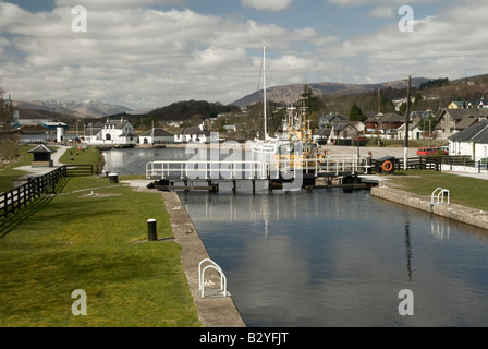 Il Caledonian Canal nel Lochaber regione della Scozia Foto Stock