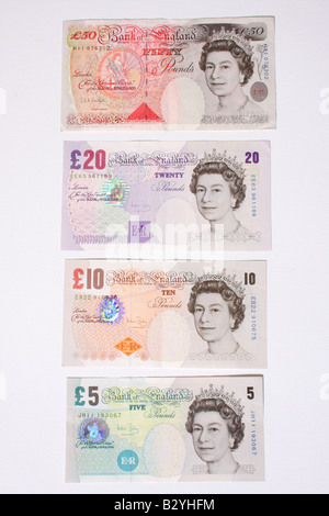 La valuta inglese Foto Stock