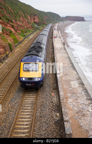 Devon ferroviaria costiera e il sentiero Foto Stock