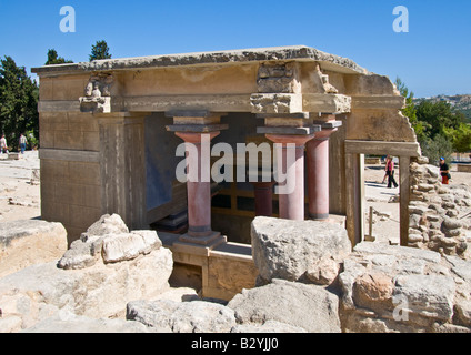 Knossos, Creta, Grecia. Sito archeologico minoico. Nord bacino lustrale Foto Stock