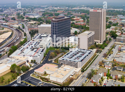 Fotografia aerea della Coca Cola presso la sede mondiale si trova in Atlanta, GA Foto Stock