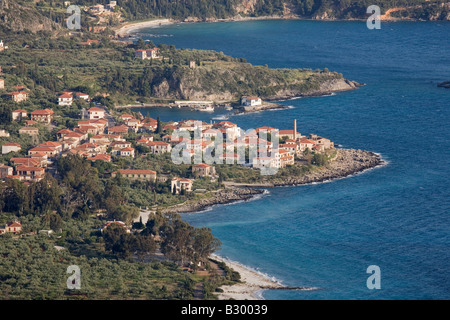 Kardamili città del Peloponneso Grecia Foto Stock