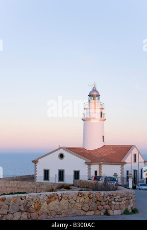 Faro in Cala Ratjada, Capdepera, Mallorca, Spagna Foto Stock