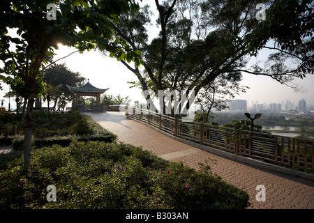 Shenzhen, Lok Ma Chau, Nuovi Territori, Guangdong, Cina Foto Stock