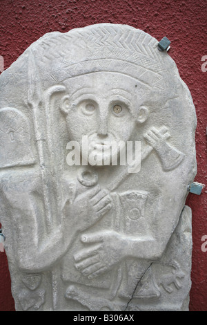 La stele incisioni sono state scoperte in Hakkari Anatolya sono visualizzati nel museo di Van Foto Stock